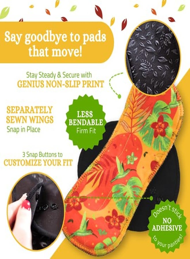 Natissy Non-Slip, (Premium) Reusable Menstrual Pads for Light Flow (6 Pack S+M) - Leak Proof & Odor Free Cotton Cloth Pads for Women & Teens - High-Temp Washable, Soft & Skin-Safe for All-Day Period Comfort - Image 2